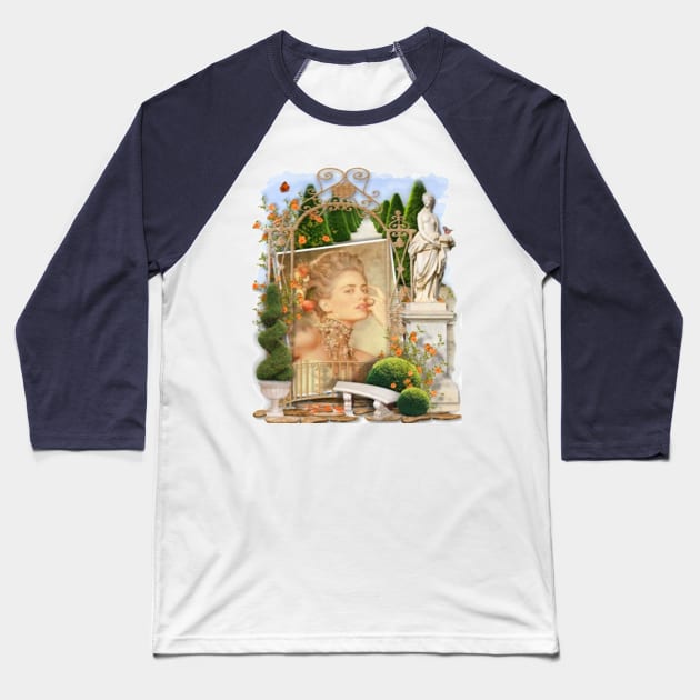 Tuscany Romantic Garden Baseball T-Shirt by ERArts